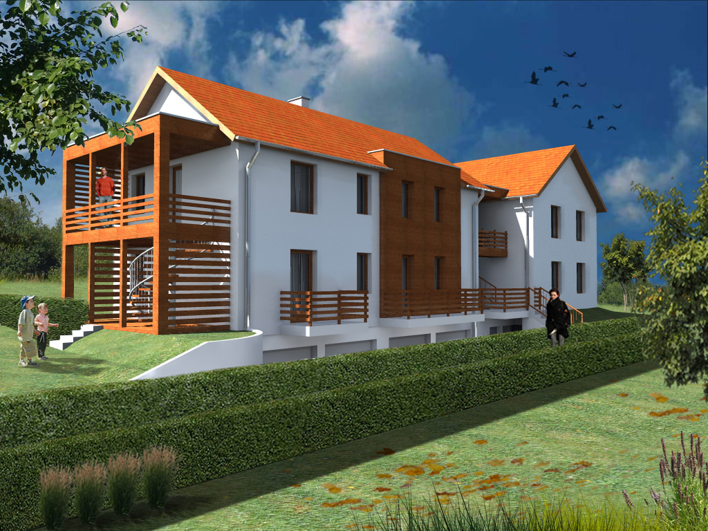 Csőszház dűlő, 2 x 4 lakásos társasház